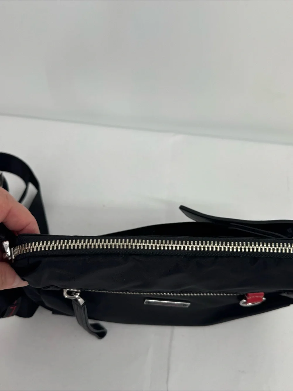 TUMI Belt Bag Fanny Pack Black Nylon Voyageur Adjustable Strap Unisex Adult